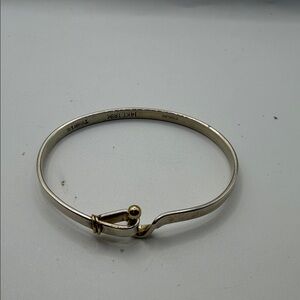 Tiffany & Co. Two-Tone Silver and Gold Hinged Bangle Bracelet